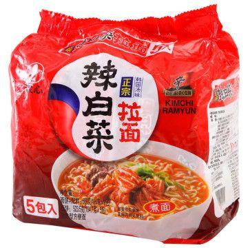 农心 韩国汤味辣白菜拉面 120g 5袋 2件 1号店价格 1号店价格25.6元 – 值值值